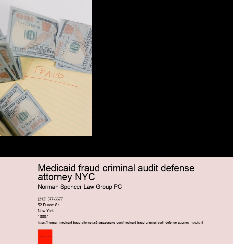 Medicaid fraud criminal audit defense attorney NYC
