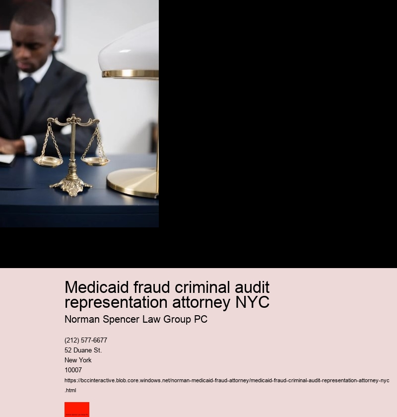 Medicaid fraud criminal audit representation attorney NYC